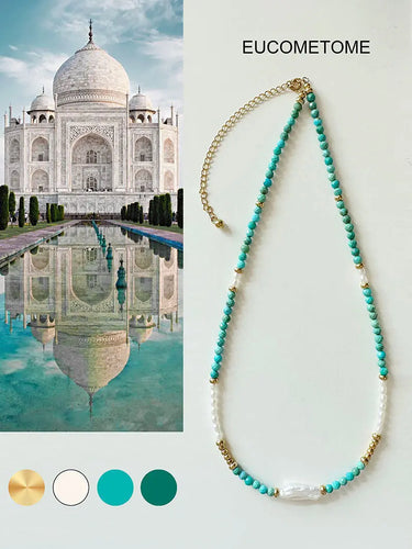 【Original】Eternal Love｜Natural Turquoise&Baroque Necklace https://www.xiaohongshu.com/goods-detail/651a58272d9cd80001749259