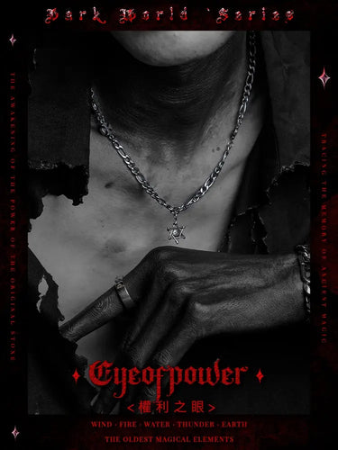 GUI [Eye of Rights] Niche Ins Titanium Steel Necklace High Sense Boys Brand: GUIChain material: titanium steelPattern: Stars/Sun and Moon/Clouds/UniverseStyle: Original designCondition: NewStore name: Buddha & energy Peng Shuai jewBuddha&EnergyBuddha&EnergyRights] Niche Ins Titanium Steel Necklace High Sense Boys Pendants Trendy Men'