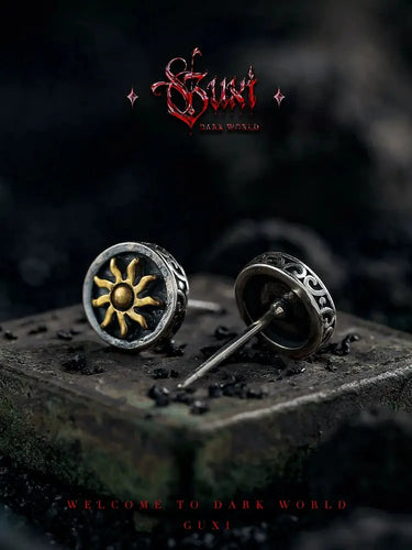 GUI [Jingling] Vintage 925 Silver Stud Earrings Men's High-Grade SinglBrand: GUIMaterial: 925 silverPattern: Stars/Sun and Moon/Clouds/UniverseStyle: Original designCondition: NewStore name: Buddha & energy Peng Shuai jewelry storeBuddha&EnergyBuddha&EnergyGUI [Jingling] Vintage 925 Silver Stud Earrings Men'