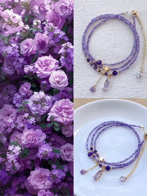 Blossom studio·Natural Amethyst Multi-Layer Twin Bracelet https://www.xiaohongshu.com/goods-detail/65ff63e2ca2e600001e1cbad