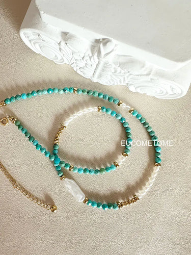【Original】Eternal Love｜Natural Turquoise&Baroque Necklace https://www.xiaohongshu.com/goods-detail/651a58272d9cd80001749259